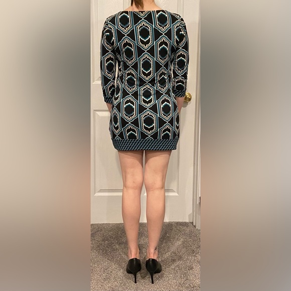 White House Black Market Geometric Patterned Dress Size XXS - Picture 3 of 8
